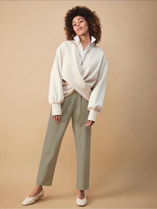 ADAY Pants - ADAY With a Twist Pullover in Plum